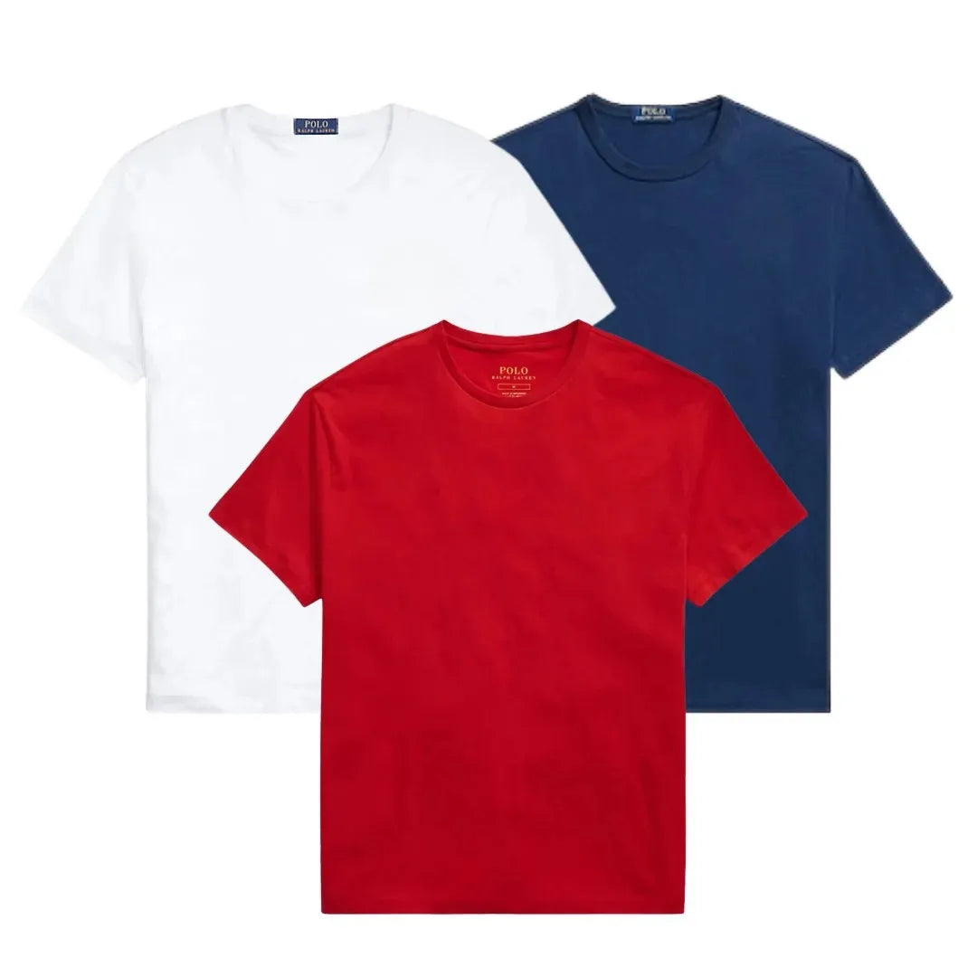 3er-Pack – Slim-Fit-Baumwoll-T-Shirts für Herren