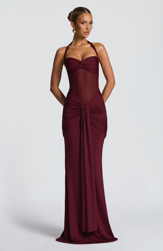 Vixen Long Dress - Cherry Lacquered
